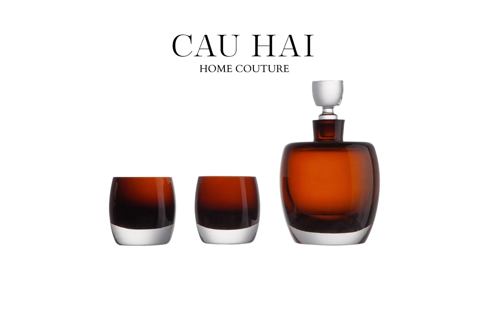 Set Bình Rượu Pha Lê Cristalleries Enigma Rouge Umeshu Ensemble-CẬU HAI HOME DECOR