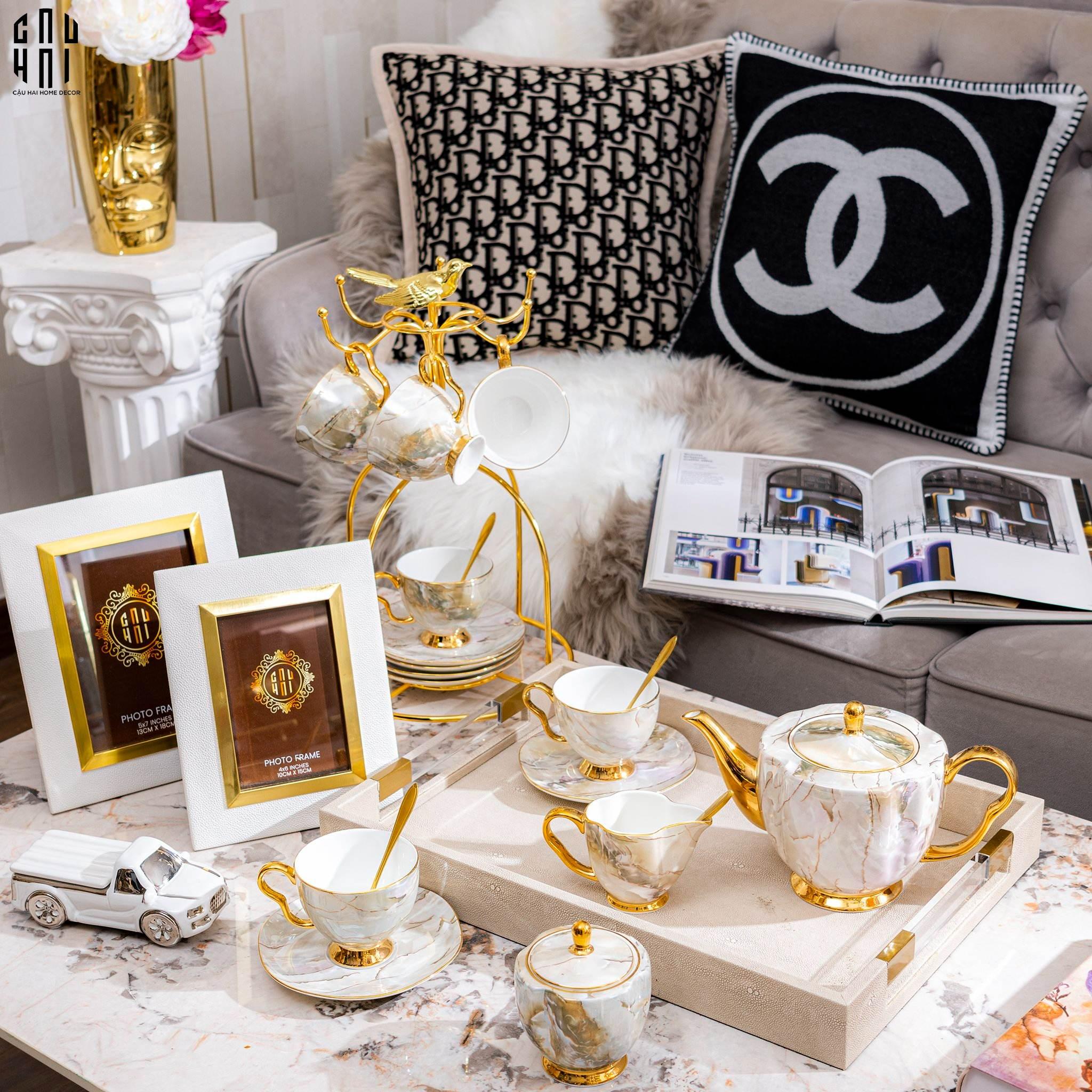 SET BÌNH TRÀ DOLCE LUXURY 21PCS-CẬU HAI HOME DECOR