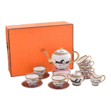 Maison Couture - Set Bình Trà H Class Legacy  Équestre Héritage Harnais · Théière Ronde 15Pcs Tea Set