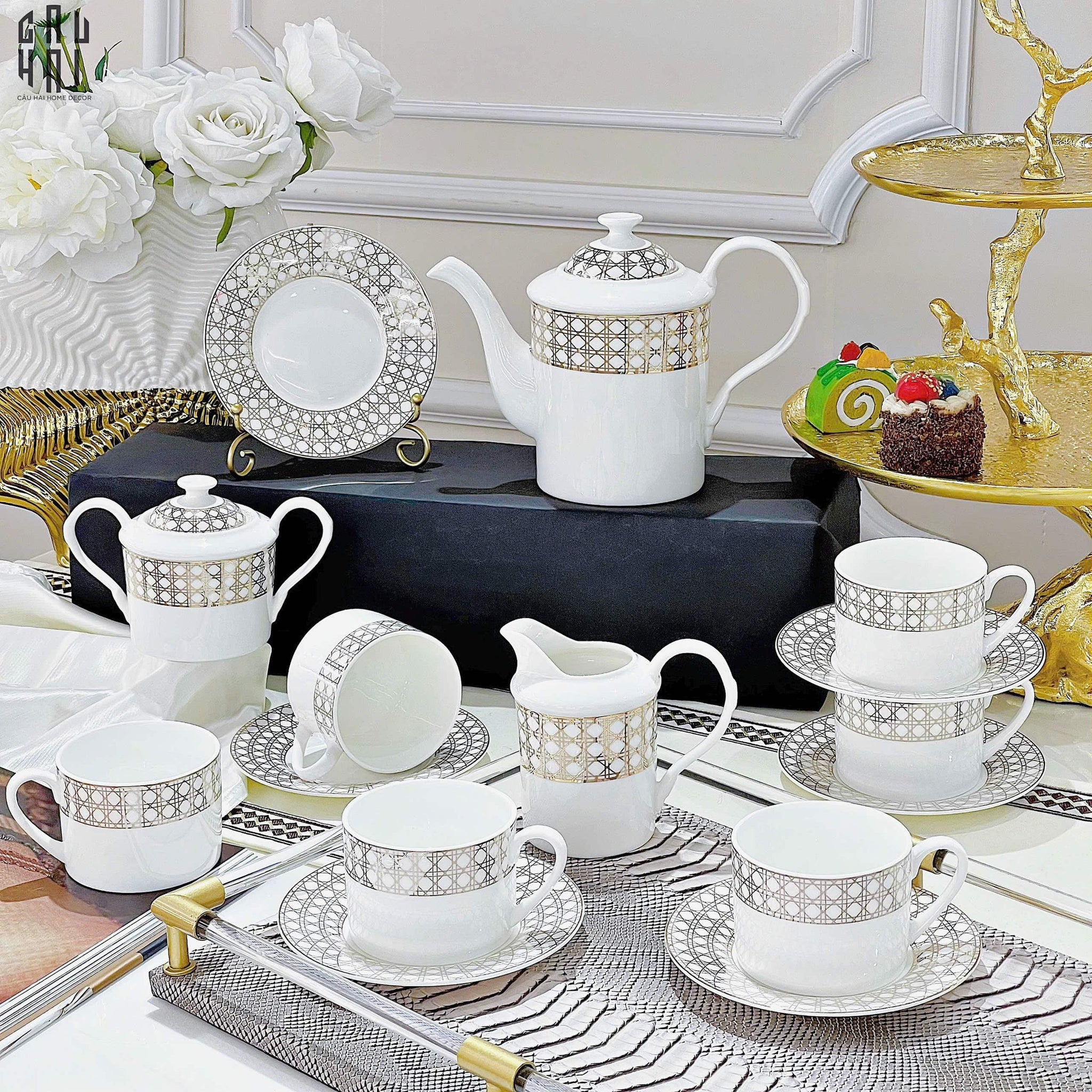SET BÌNH TRÀ MAJESTIC MYSTIC D.O-CẬU HAI HOME DECOR