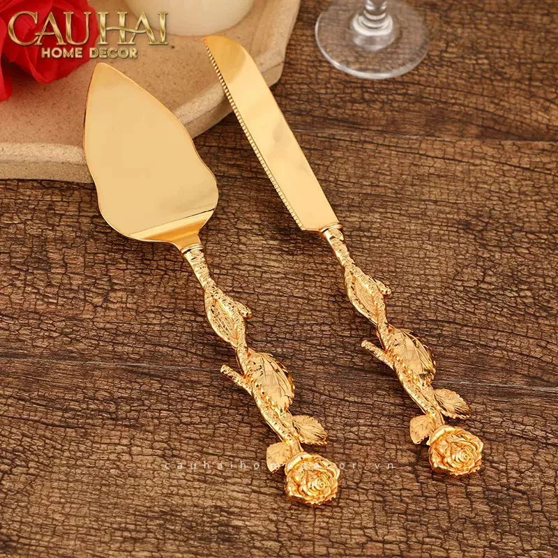 Set Dao Cắt Bánh Ensemble Couteaux Pâtisserie Élégance-CẬU HAI HOME DECOR