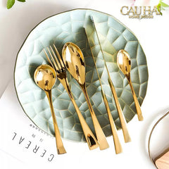 Set Dao Muỗng Nĩa 4 Món H Class Golden Attelage Noble Dinner Cutlery 4pcs-CẬU HAI HOME DECOR