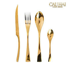 Set Dao Muỗng Nĩa 4 Món H Class Golden Attelage Noble Dinner Cutlery 4pcs-CẬU HAI HOME DECOR