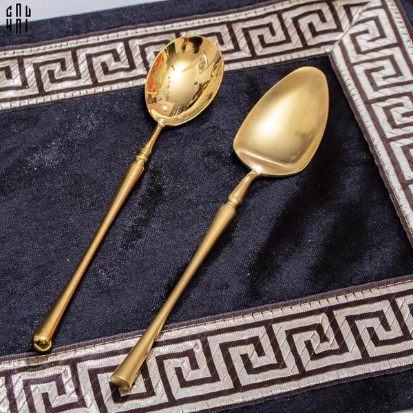 Set Dao Muỗng Nĩa 4 Món L'Amour Matte Gold - Allure Dinner Cutlery 4Pcs-CẬU HAI HOME DECOR