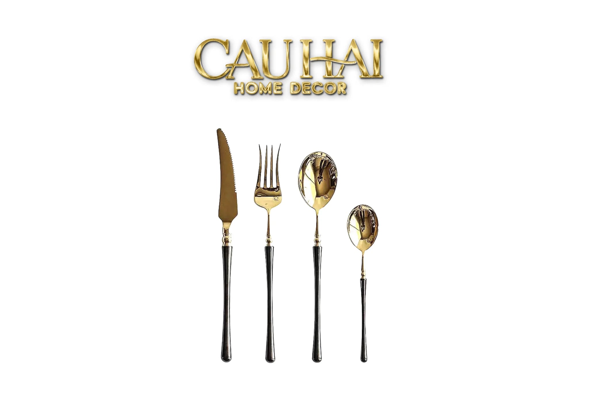 Set Dao Muỗng Nĩa 4 Món Phantom Glamour Trident Couture Dinner Cutlery 4Pcs-CẬU HAI HOME DECOR