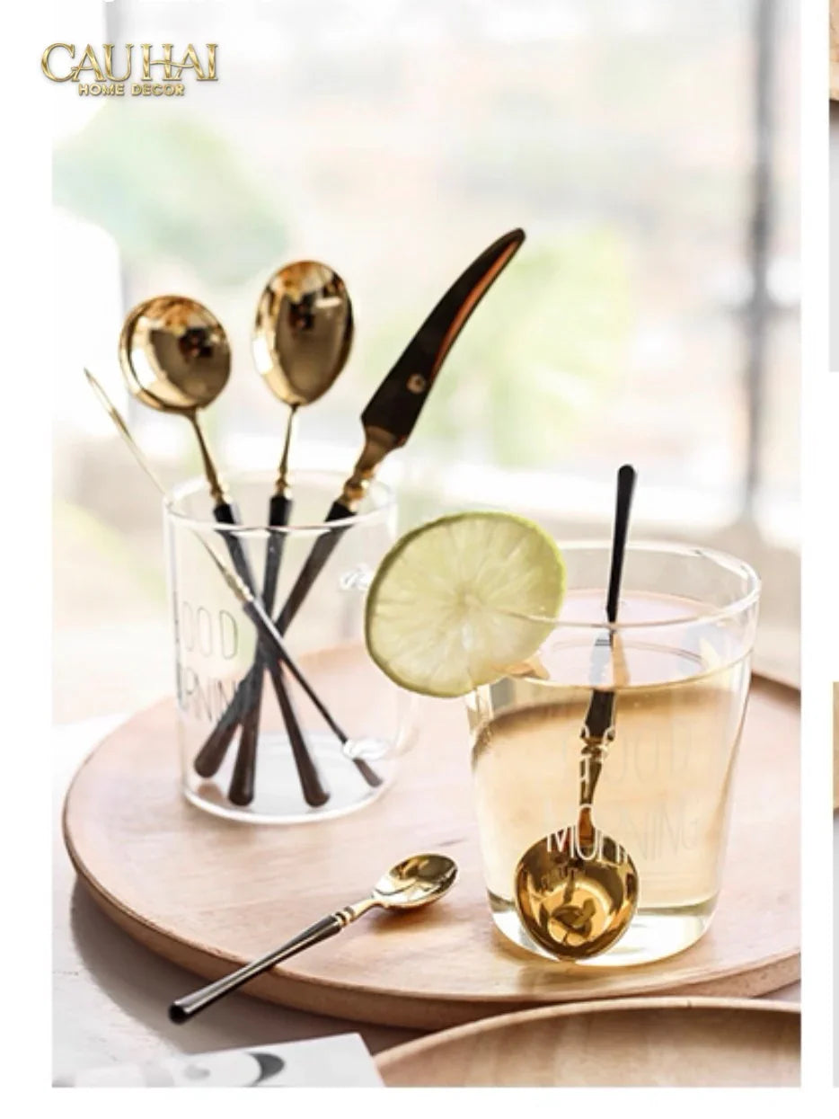 Set Dao Muỗng Nĩa 4 Món Phantom Glamour Trident Couture Dinner Cutlery 4Pcs-CẬU HAI HOME DECOR