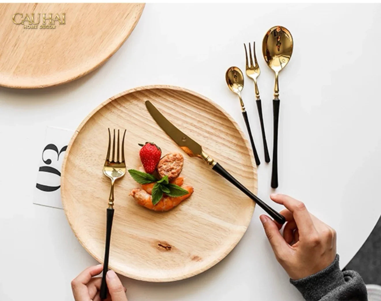 Set Dao Muỗng Nĩa 4 Món Phantom Glamour Trident Couture Dinner Cutlery 4Pcs-CẬU HAI HOME DECOR