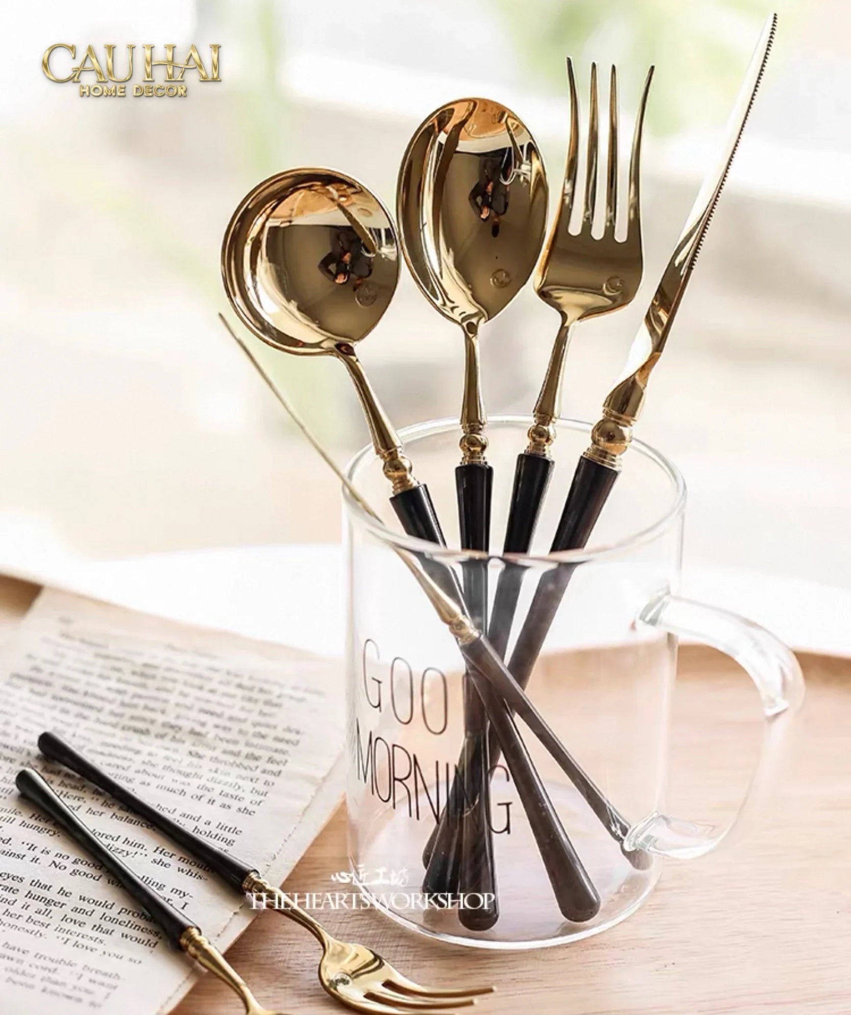 Set Dao Muỗng Nĩa 4 Món Phantom Glamour Trident Couture Dinner Cutlery 4Pcs-CẬU HAI HOME DECOR