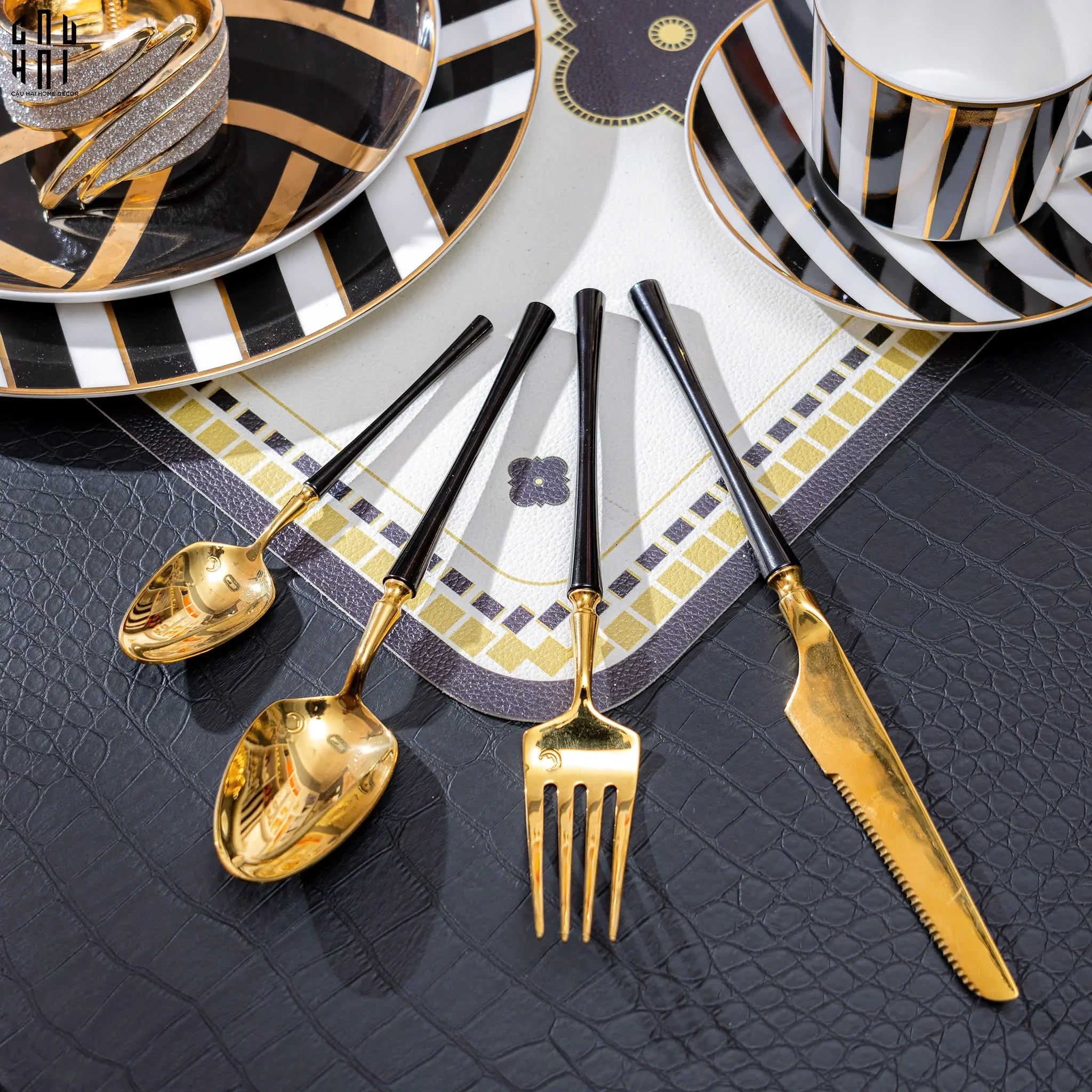 Set Dao Muỗng Nĩa 4 Món Phantom Premium Dinner Cutlery 4Pcs-CẬU HAI HOME DECOR