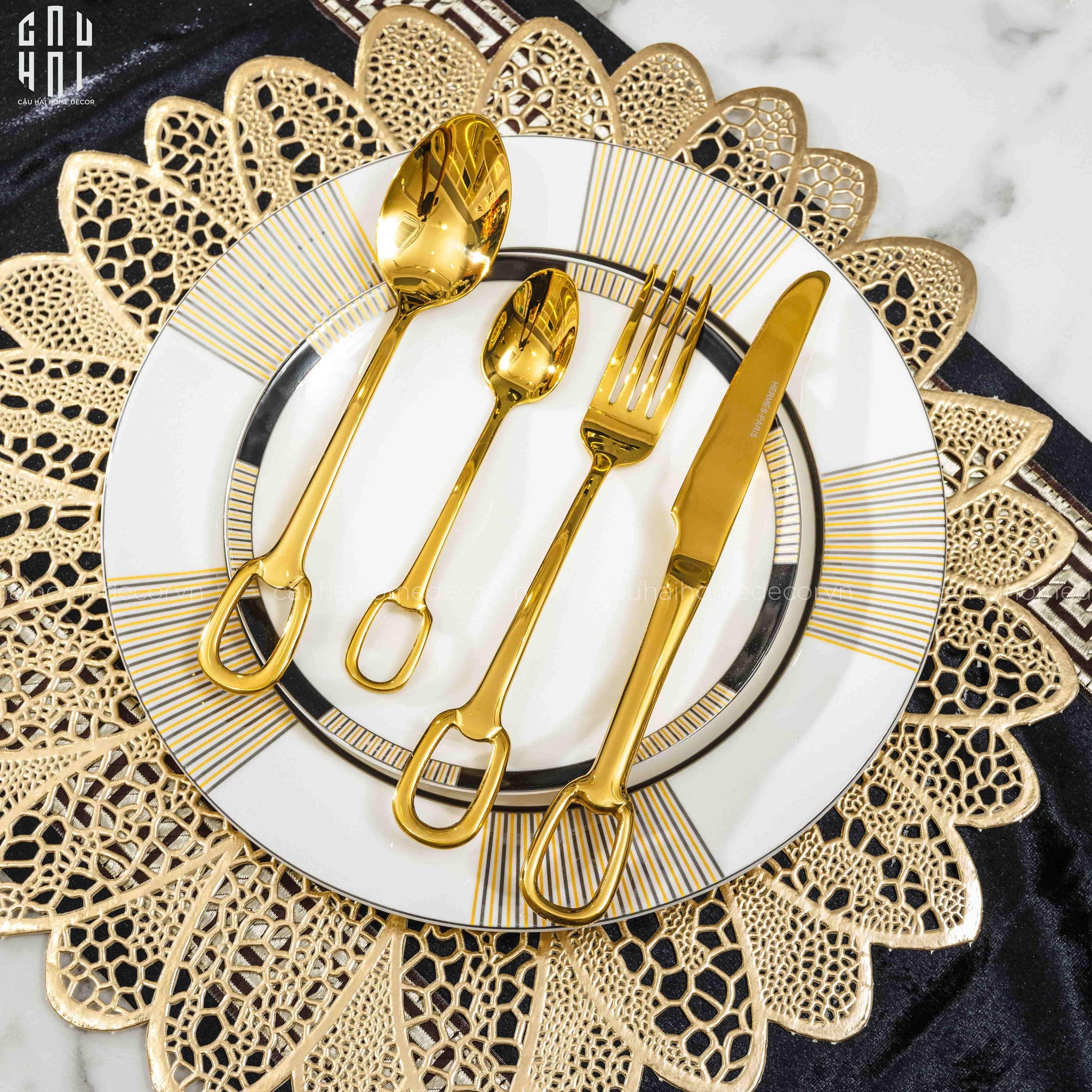 SET DAO NĨA ELITE 4PCS - CUTLERY ELITE 4PCS FULL BOX-CẬU HAI HOME DECOR