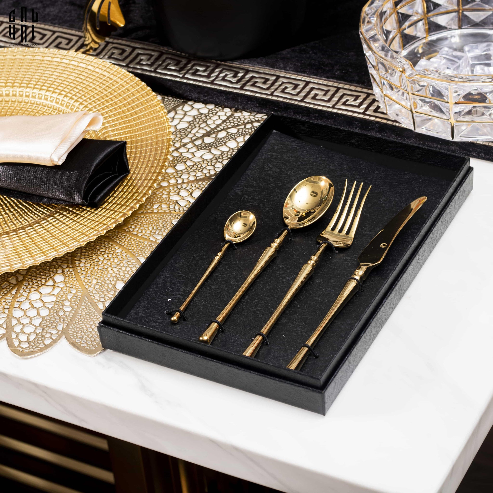 SET DAO NĨA GLAMOUR 4PCS - CUTLERY GLAMOUR 4PCS ( SHINING )-CẬU HAI HOME DECOR