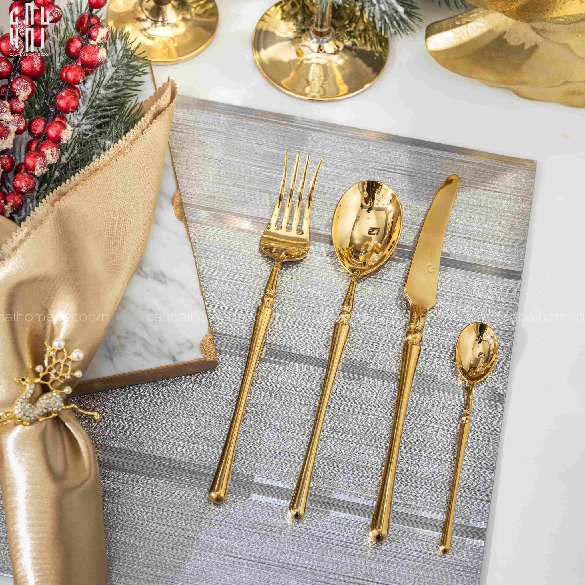 SET DAO NĨA GLAMOUR 4PCS - CUTLERY GLAMOUR 4PCS ( SHINING )-CẬU HAI HOME DECOR