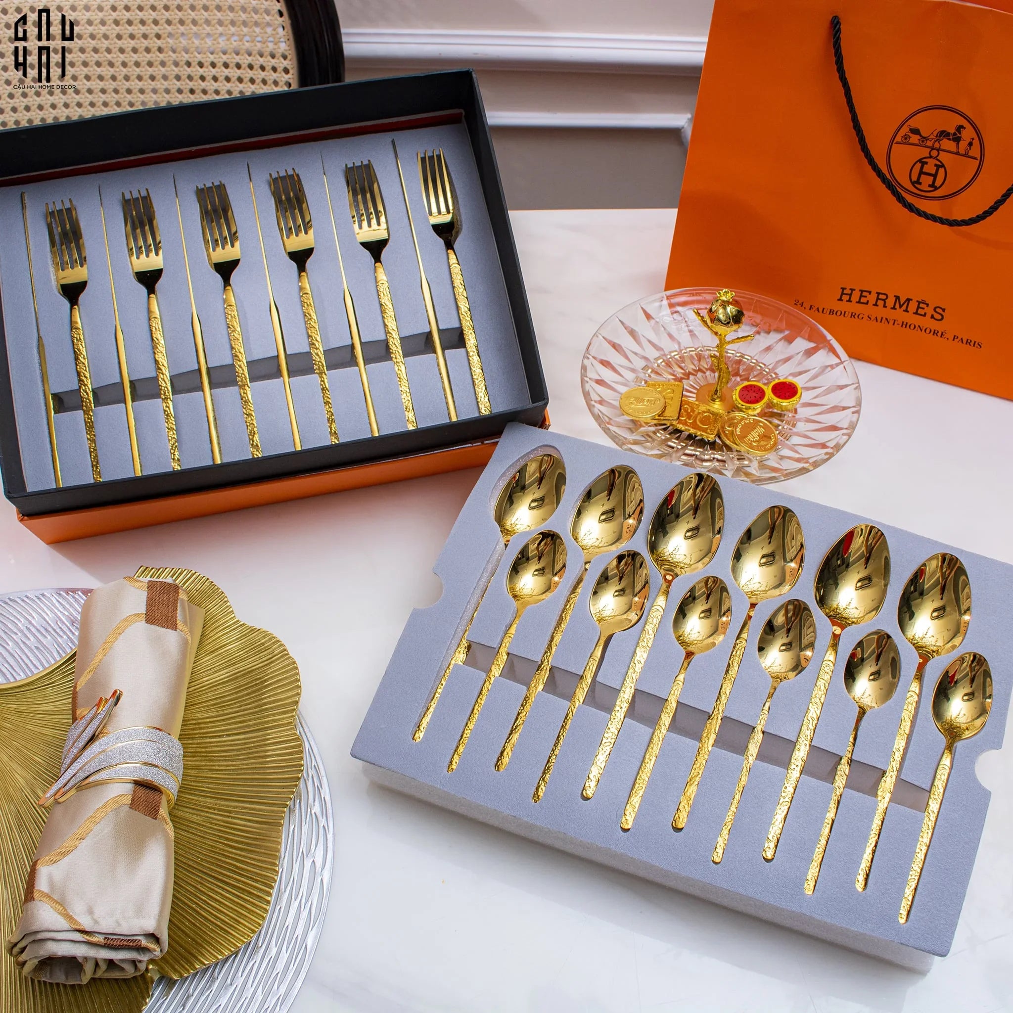 SET DAO NĨA GLORIOUS BY HERM. - SET CUTLERY GLORIOUS BY HERM. 24PCS SS25-CẬU HAI HOME DECOR