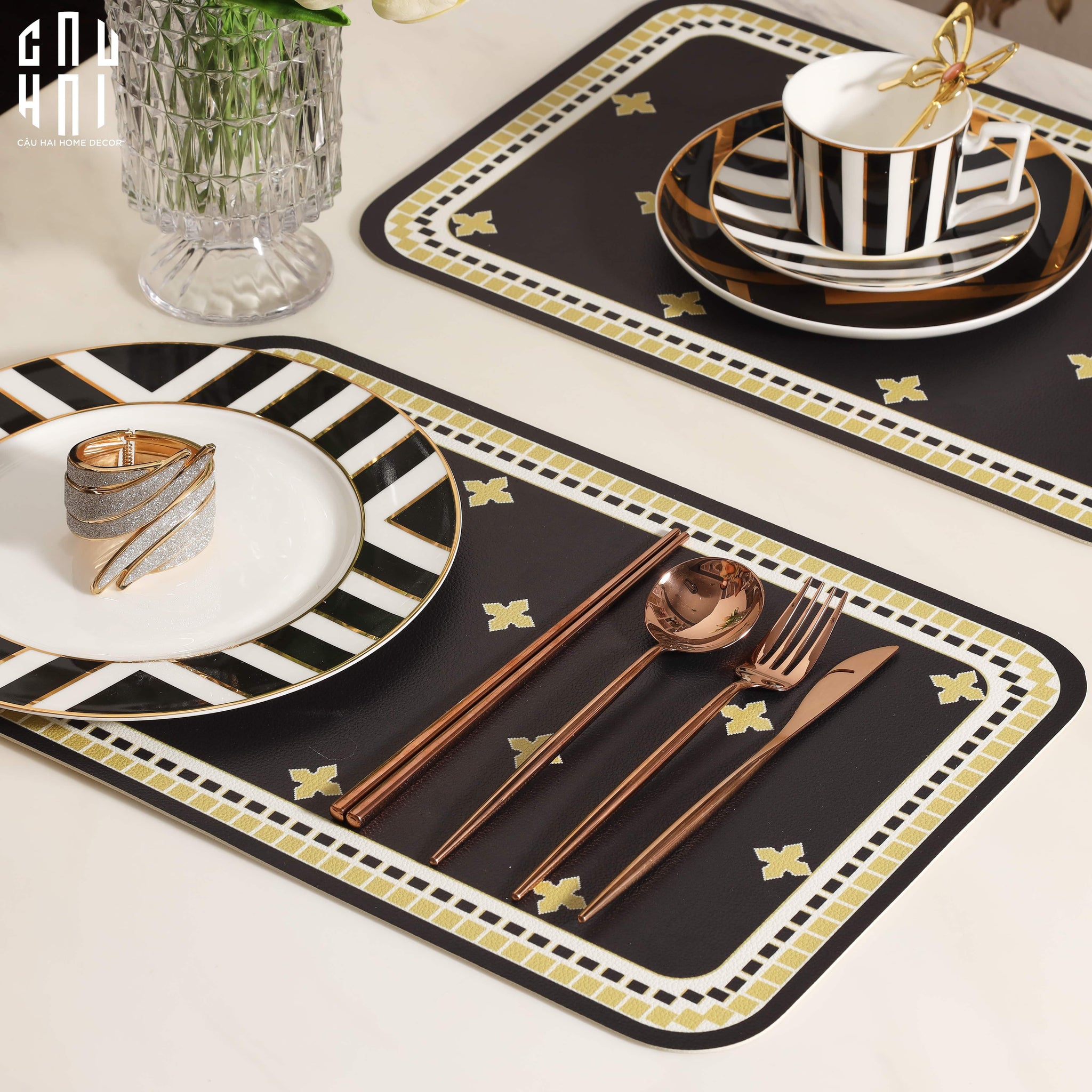 SET DAO NĨA ROSE GOLD 4PCS - CUTLERY ROSE GOLD 4PCS-CẬU HAI HOME DECOR