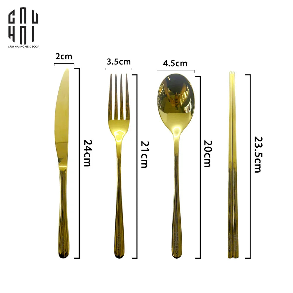 SET DAO NĨA VERSACE - SET CUTLERY VERSACE 4PCS SS25-CẬU HAI HOME DECOR