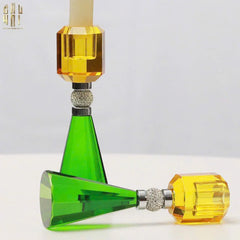Set Đế Nến Pha Lê - Candle Gem – Emerald & Citrine-CẬU HAI HOME DECOR