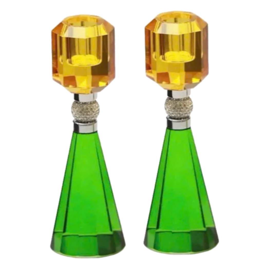 Set Đế Nến Pha Lê Candle Gem Emerald & Citrine - CẬU HAI HOME DECOR