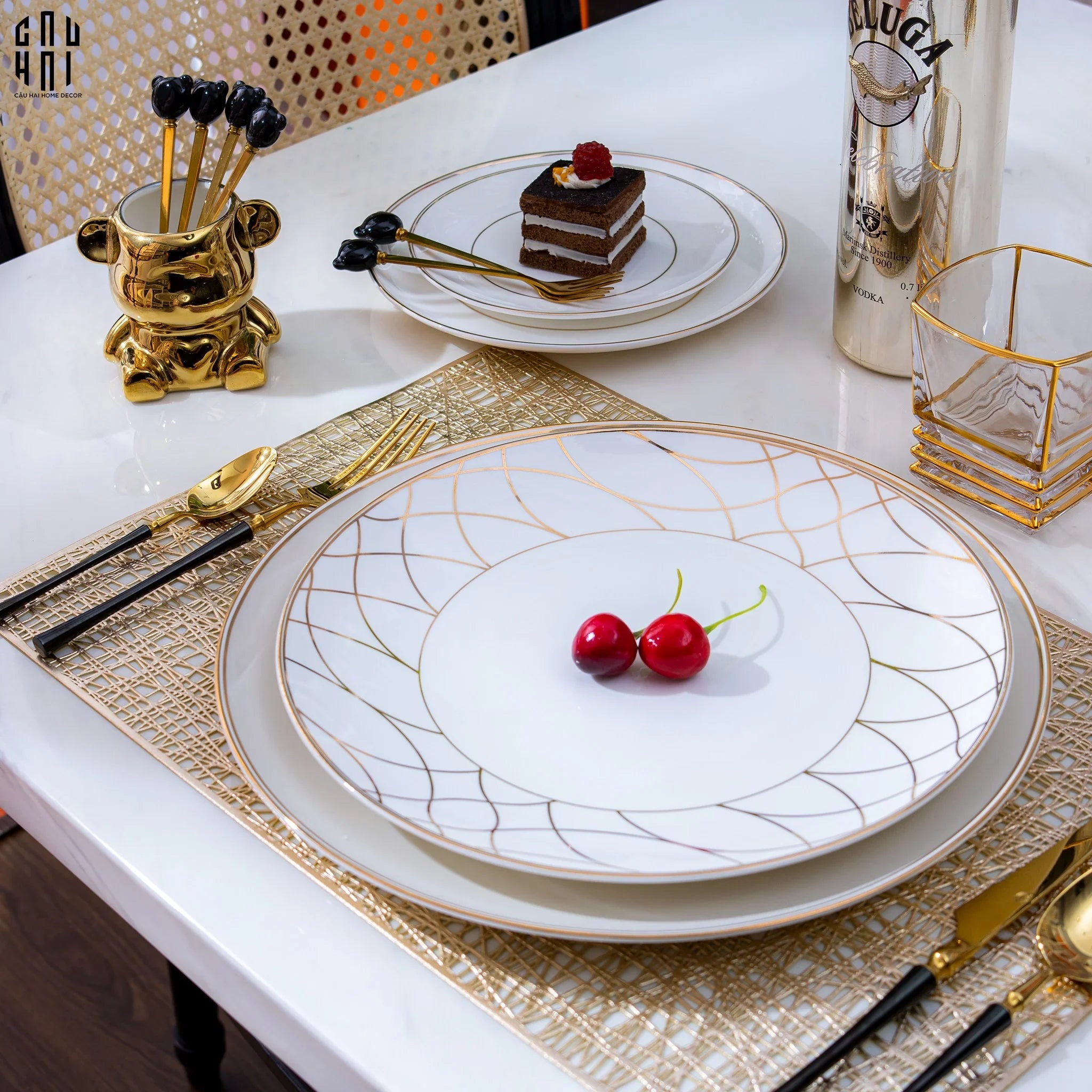 SET DINNER FIRST LADY 4PCS SS25-CẬU HAI HOME DECOR