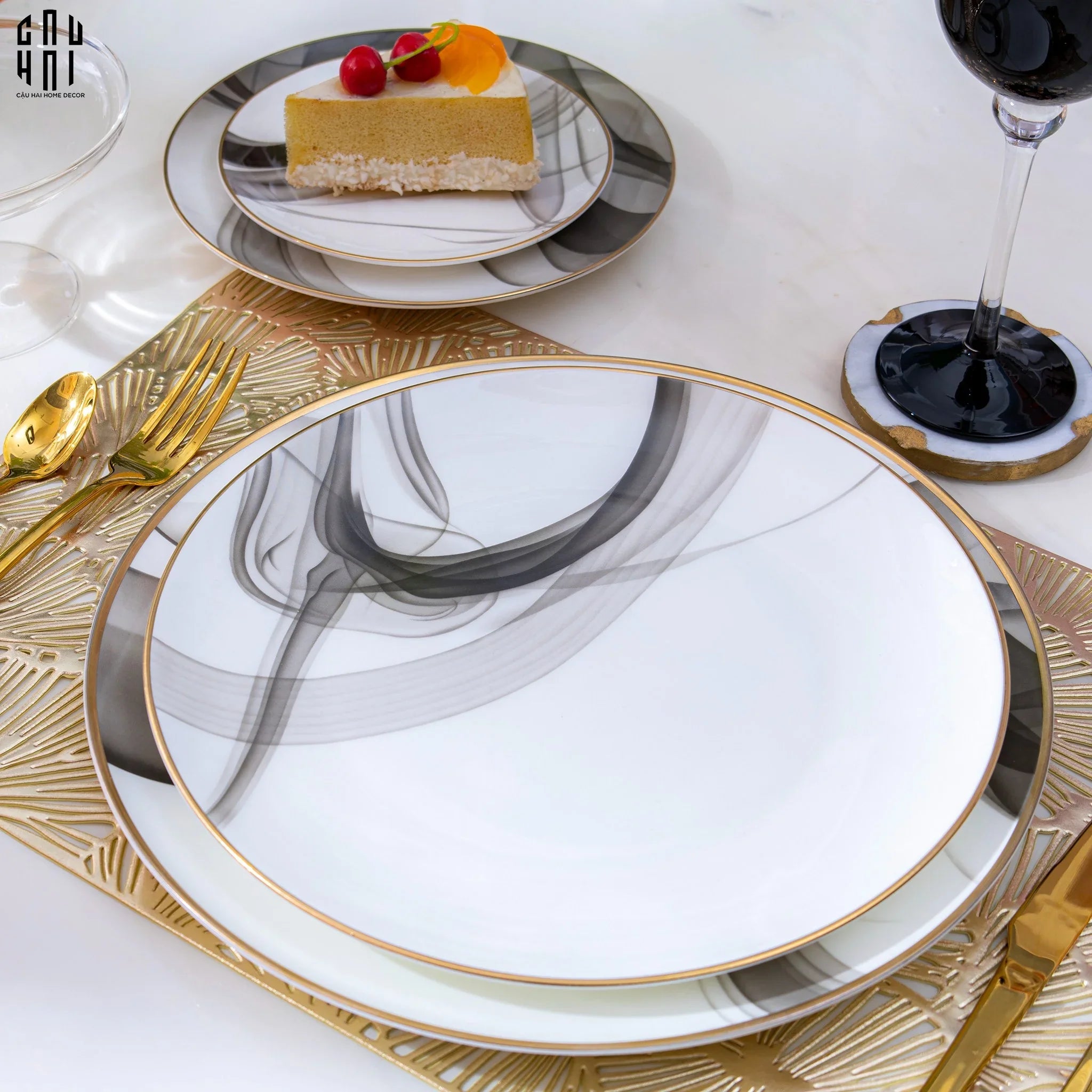 SET DINNER LE GRIS 4PCS SS25-CẬU HAI HOME DECOR