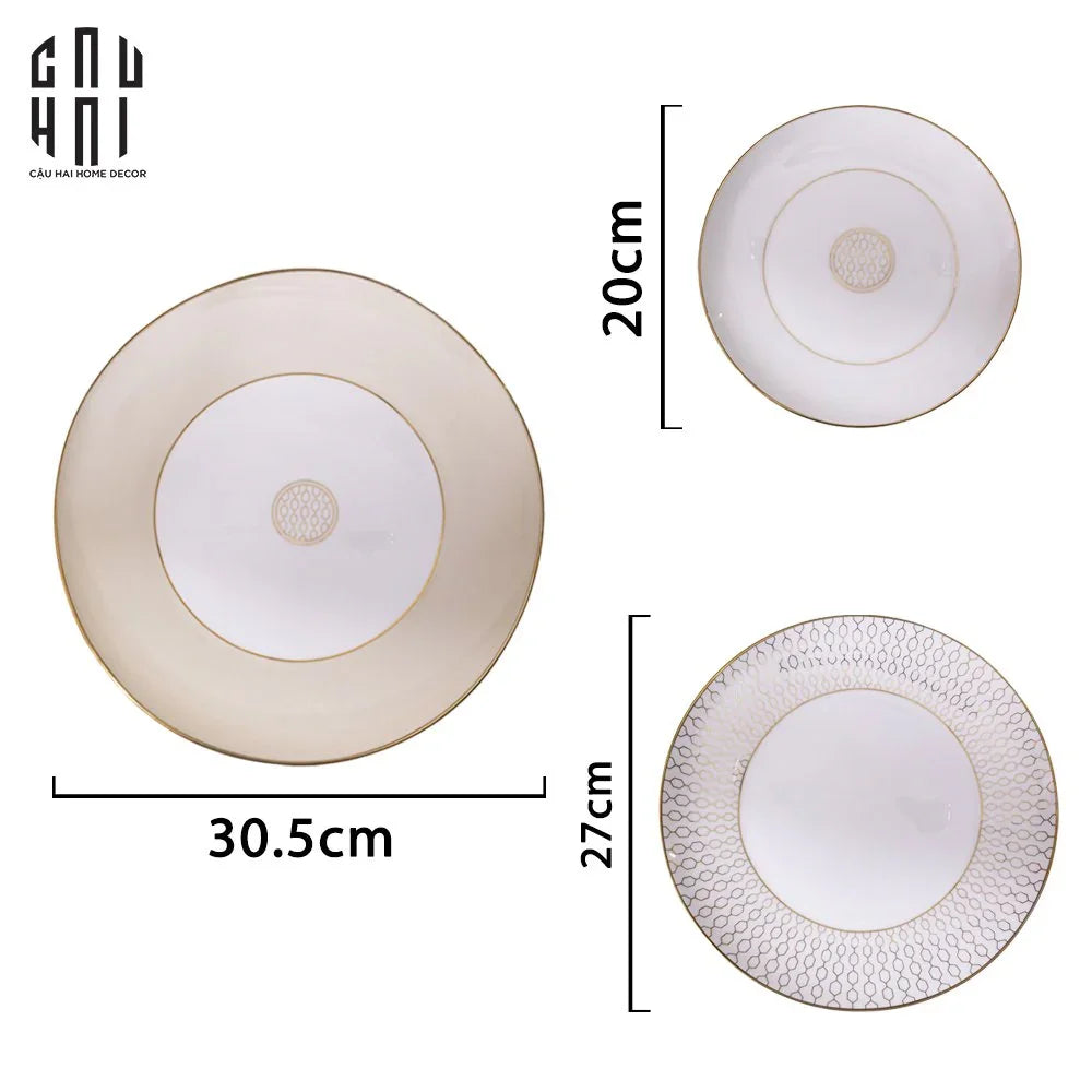 SET DINNER LE PALAIS 3PCS SS22-CẬU HAI HOME DECOR