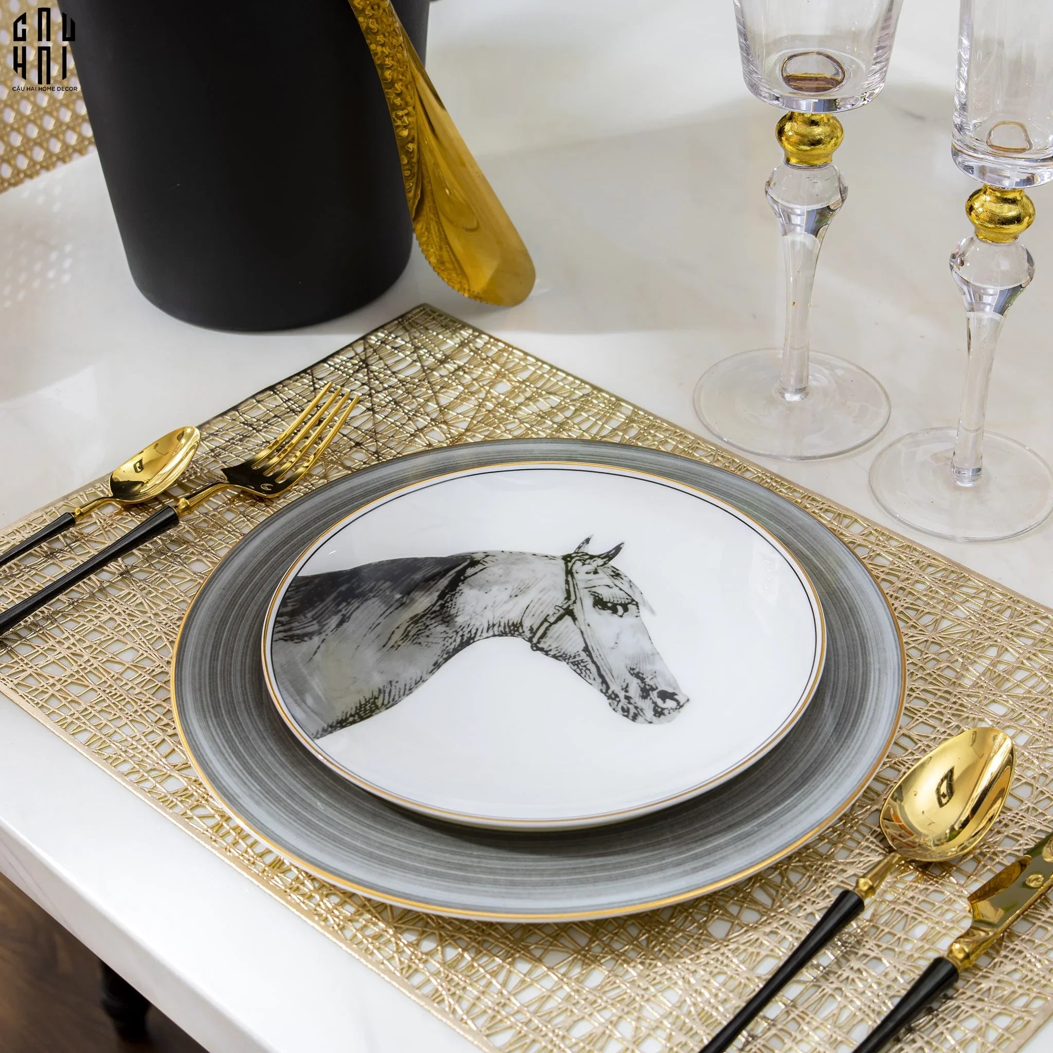 SET DINNER TROY 2PCS SS25-CẬU HAI HOME DECOR