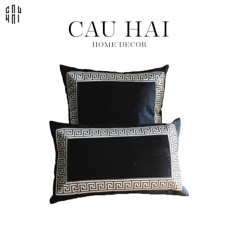 SET GỐI CROCHET - NOIR-CẬU HAI HOME DECOR