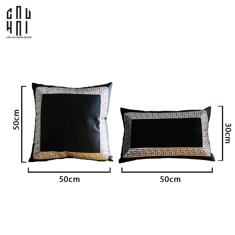 SET GỐI CROCHET - NOIR-CẬU HAI HOME DECOR