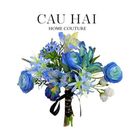 Set Hoa Xanh Lam Celestial Blue-CẬU HAI HOME DECOR