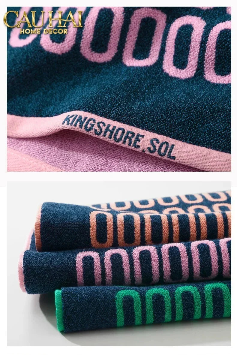 SET KHĂN TẮM 75x140 & 34x74 ZERO - ROSE NAVY BATH TOWEL-CẬU HAI HOME DECOR