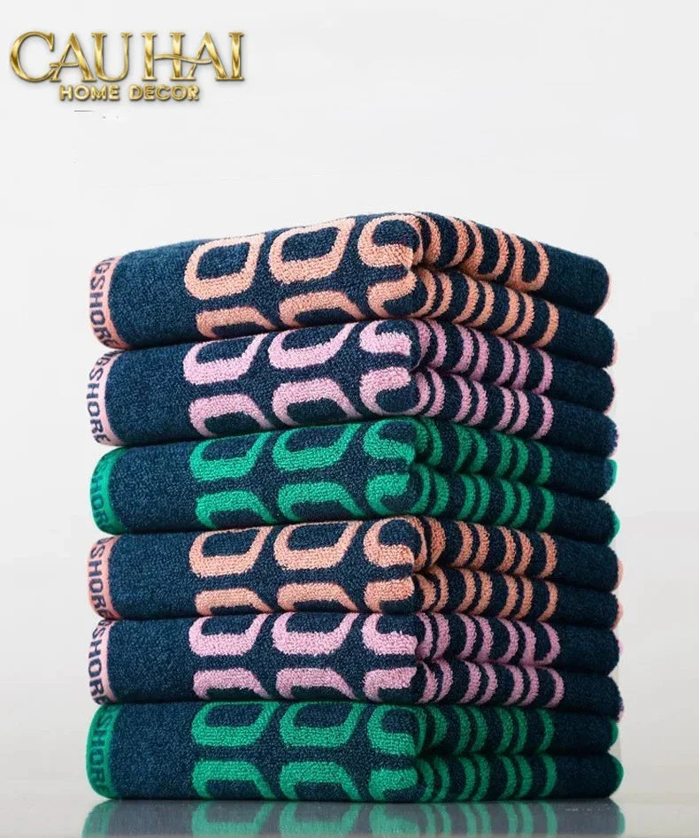 SET KHĂN TẮM 75x140 & 34x74 ZERO - ROSE NAVY BATH TOWEL-CẬU HAI HOME DECOR