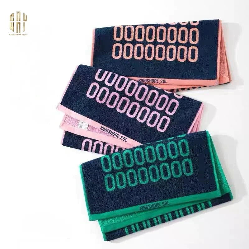 SET KHĂN TẮM 75x140 & 34x74 ZERO - ROSE NAVY BATH TOWEL-CẬU HAI HOME DECOR