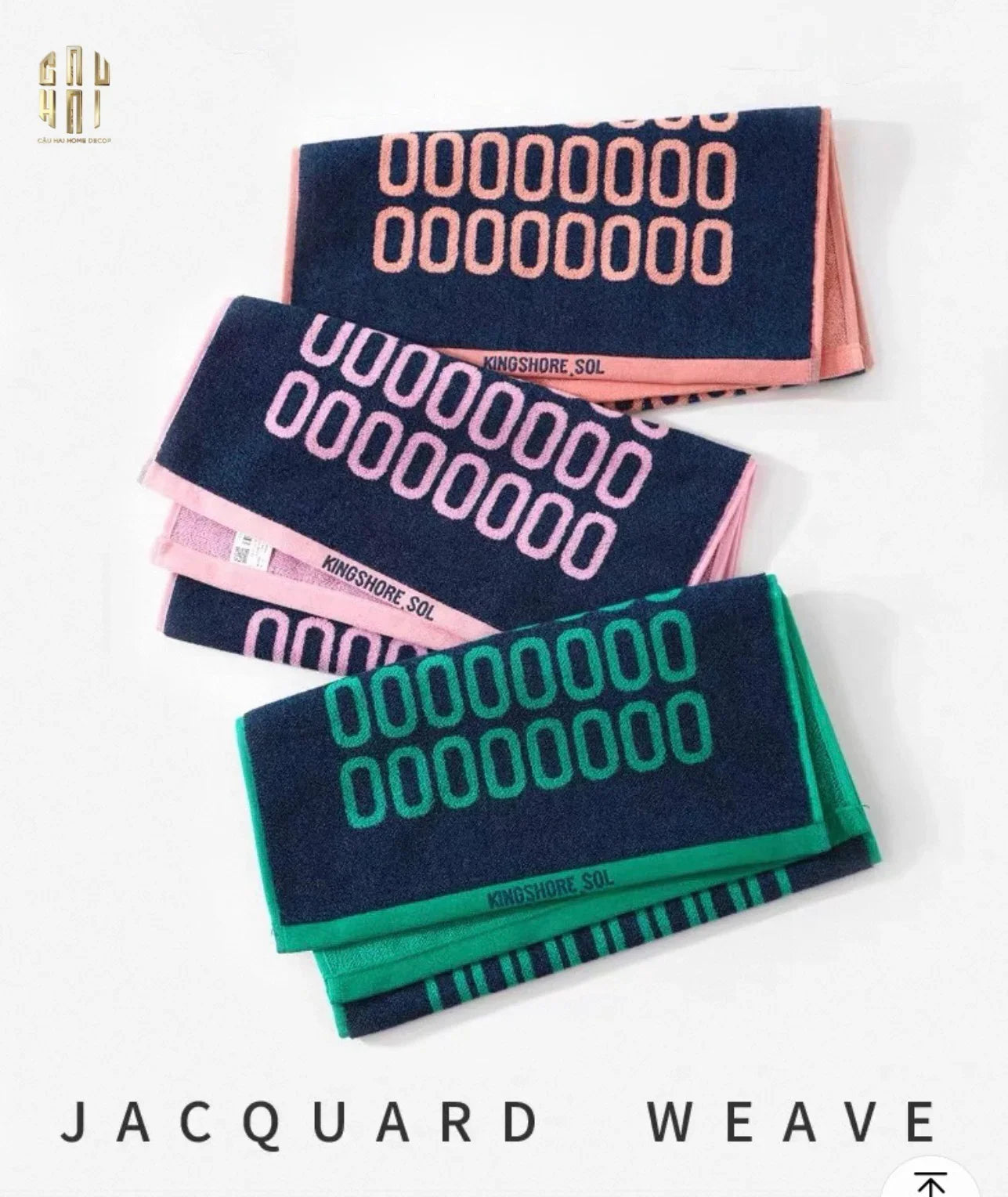 SET KHĂN TẮM 75x140 & 34x74 ZERO - ROSE NAVY BATH TOWEL-CẬU HAI HOME DECOR