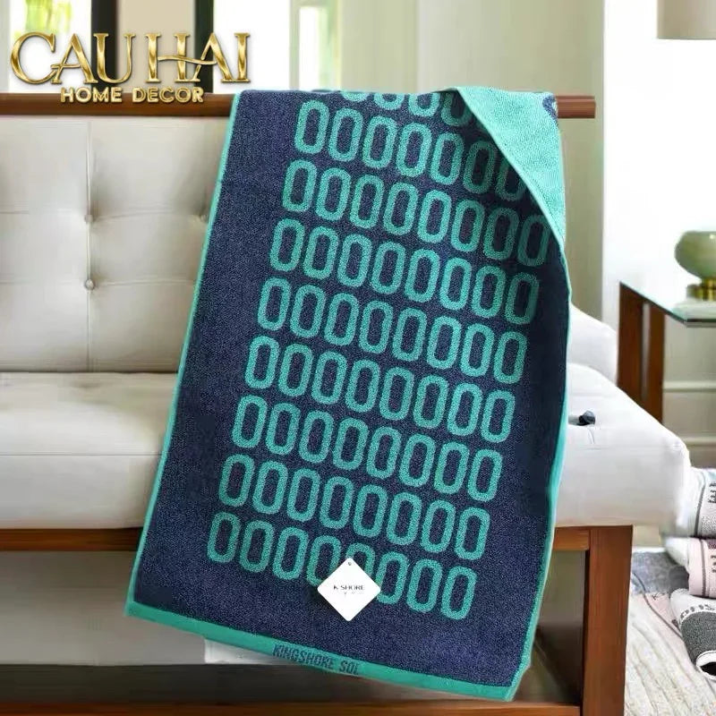 SET KHĂN TẮM 75x140 & 34x74 ZERO - VERT & MARINE BATH TOWEL-CẬU HAI HOME DECOR