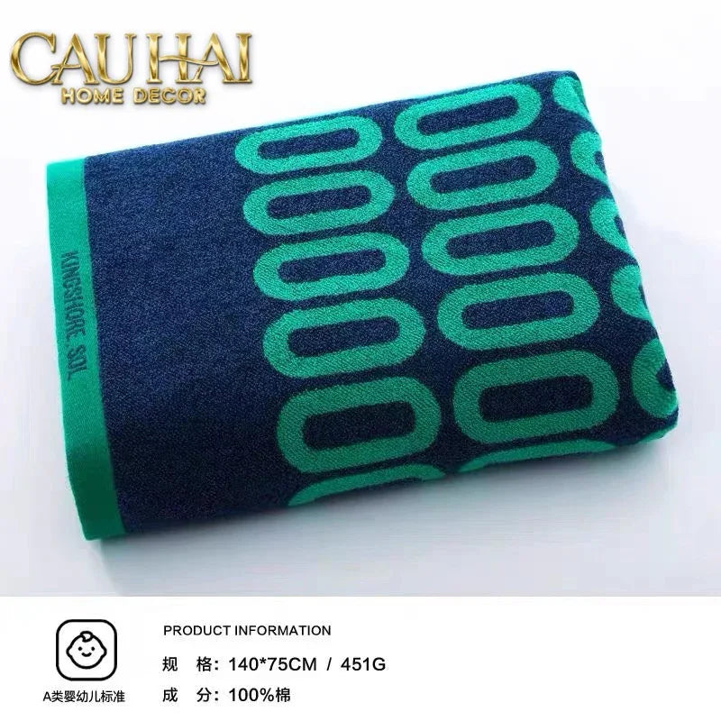 SET KHĂN TẮM 75x140 & 34x74 ZERO - VERT & MARINE BATH TOWEL-CẬU HAI HOME DECOR