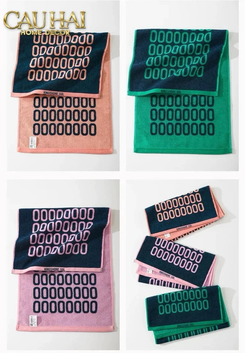 SET KHĂN TẮM 75x140 & 34x74 ZERO - VERT & MARINE BATH TOWEL-CẬU HAI HOME DECOR