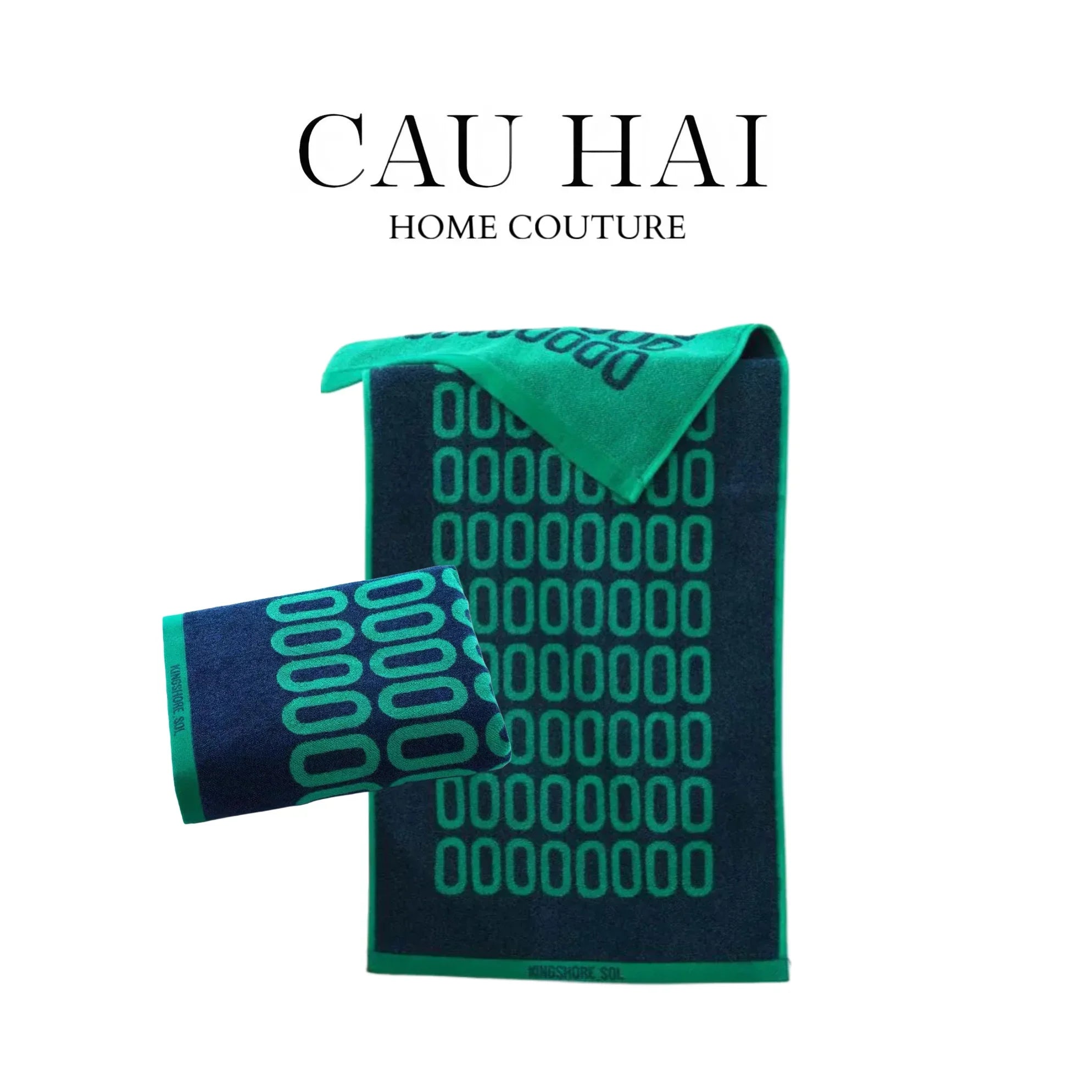 Set Khăn Tắm 75X140 & 34X74 Zero - Vert & Marine Bath Towel - CẬU HAI HOME DECOR