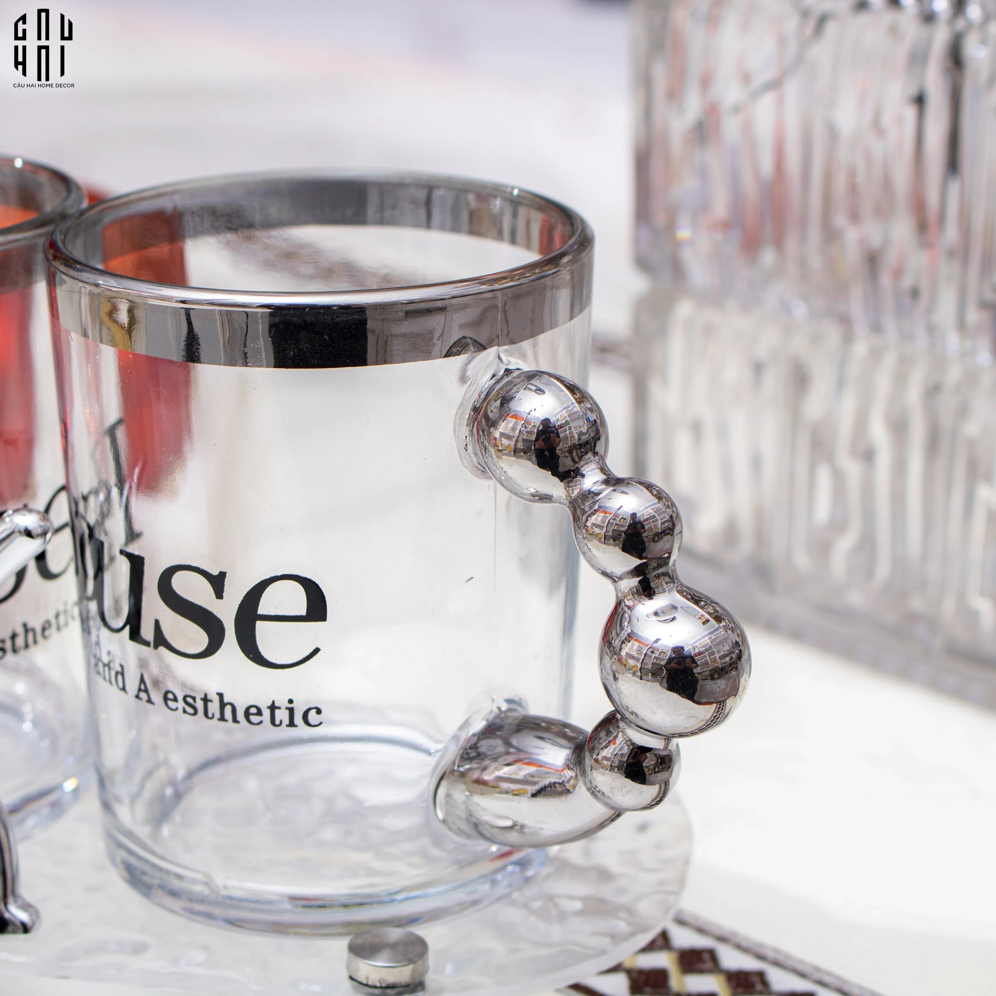 Set Khay Và 2 Ly Morning Bathroom Vanity - CẬU HAI HOME DECOR