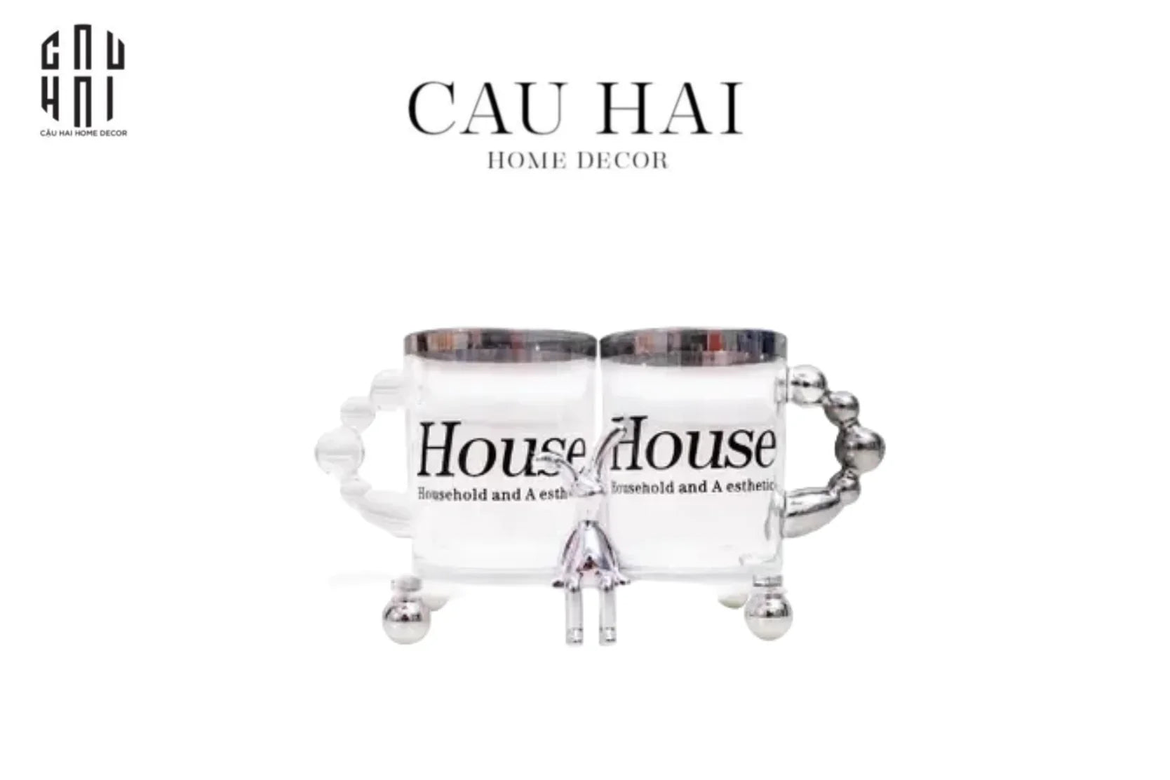 Set Khay Và 2 Ly Morning Bathroom Vanity-CẬU HAI HOME DECOR