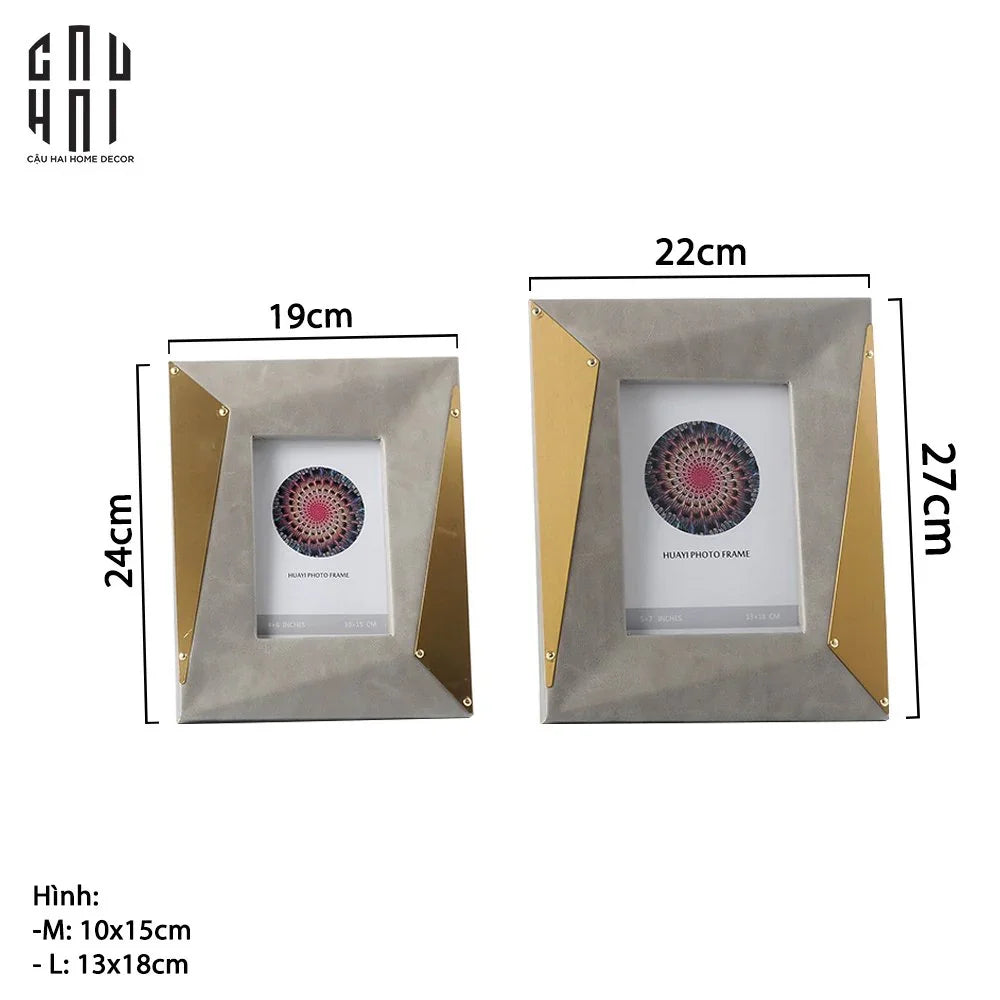 SET KHUNG ẢNH DA GRAY CHRISTIAN-CẬU HAI HOME DECOR