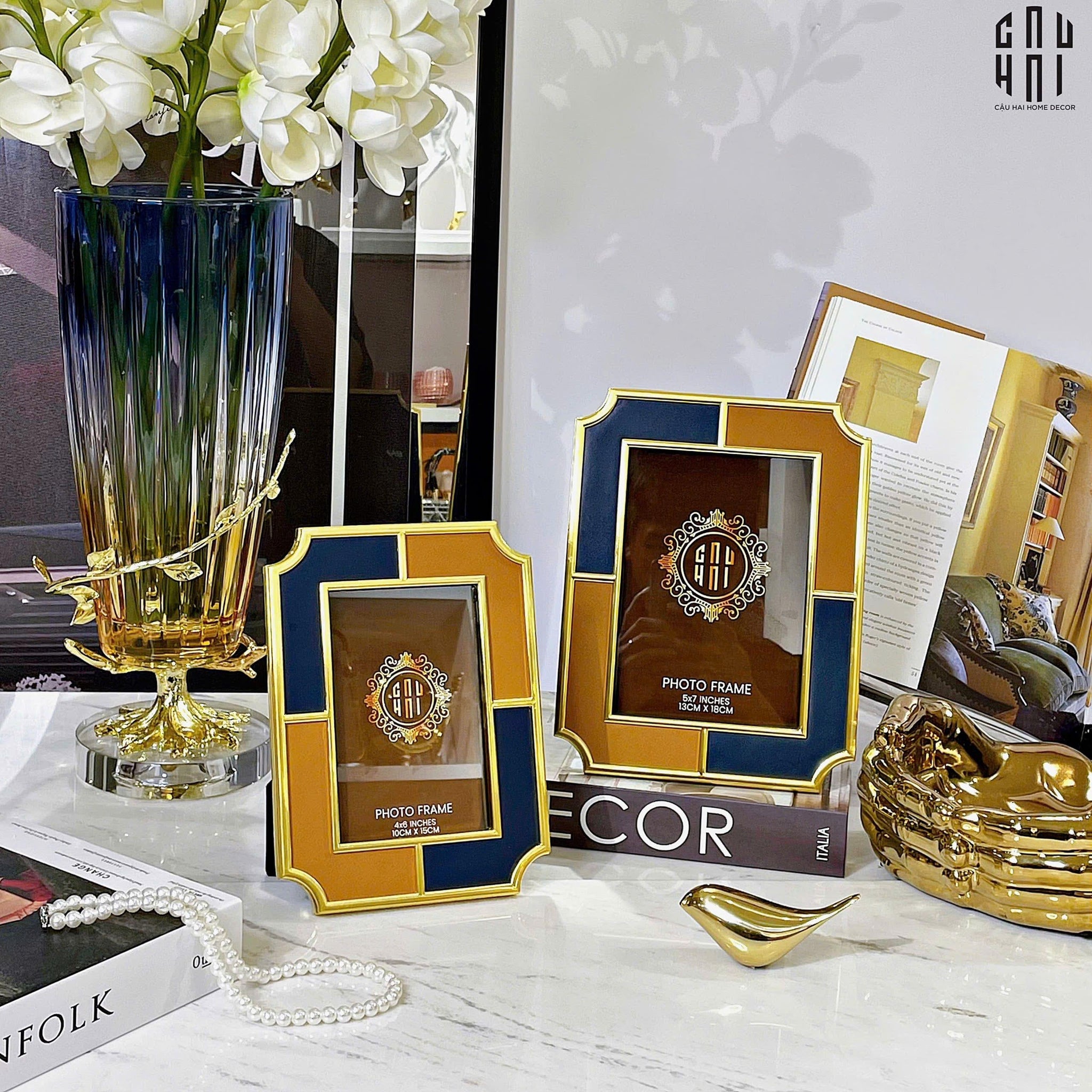 SET KHUNG ẢNH DA LEATHER ATERLIER PREMIUM-CẬU HAI HOME DECOR