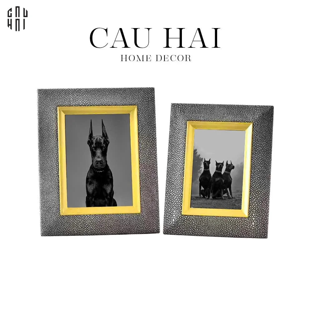 SET KHUNG ẢNH DA LEATHER TIFFANY SUPER LUXURY-CẬU HAI HOME DECOR