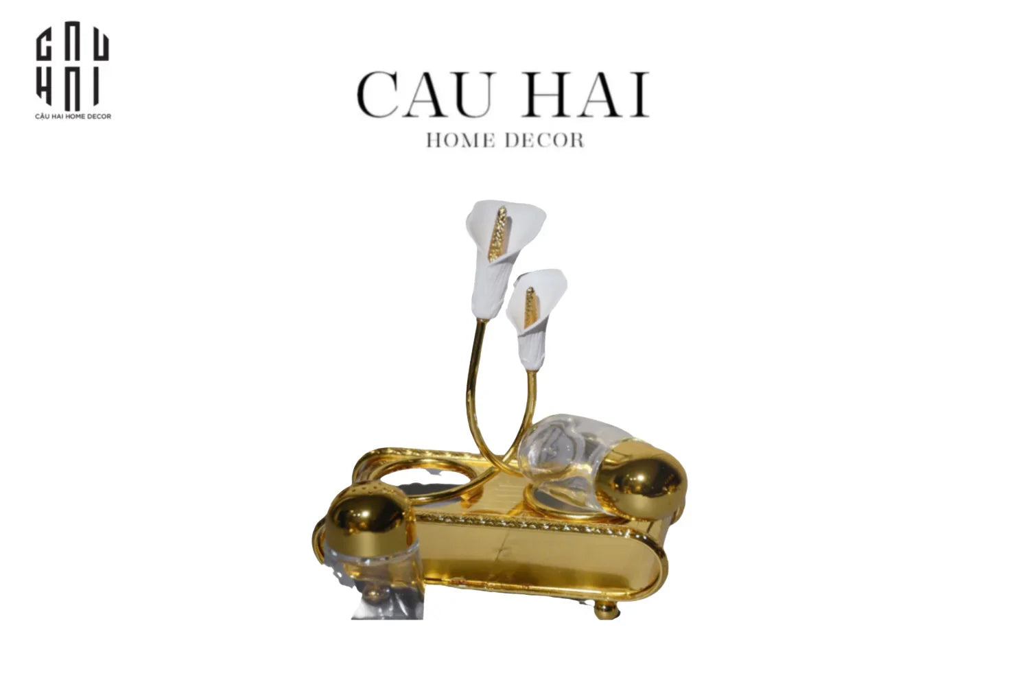SET LỌ GIA VỊ GOLDEN LILY-CẬU HAI HOME DECOR