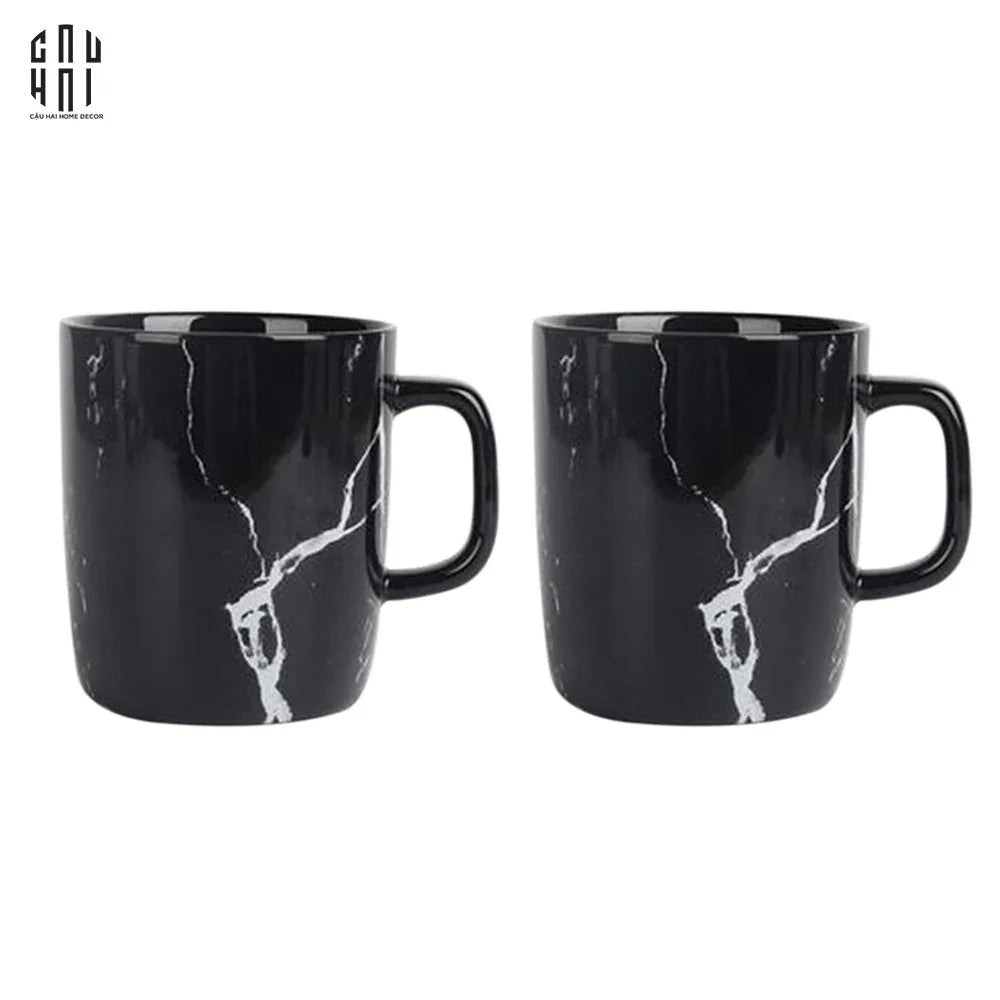 SET MARBLE MUG 2PCS-CẬU HAI HOME DECOR