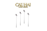 Set Muỗng Dài Thìa Coffee Argent Golden Leaf Coffee Spoon Set 4pcs. 2.2x19.5cm-Desert / Coffee / Latte Spoon-CẬU HAI HOME DECOR