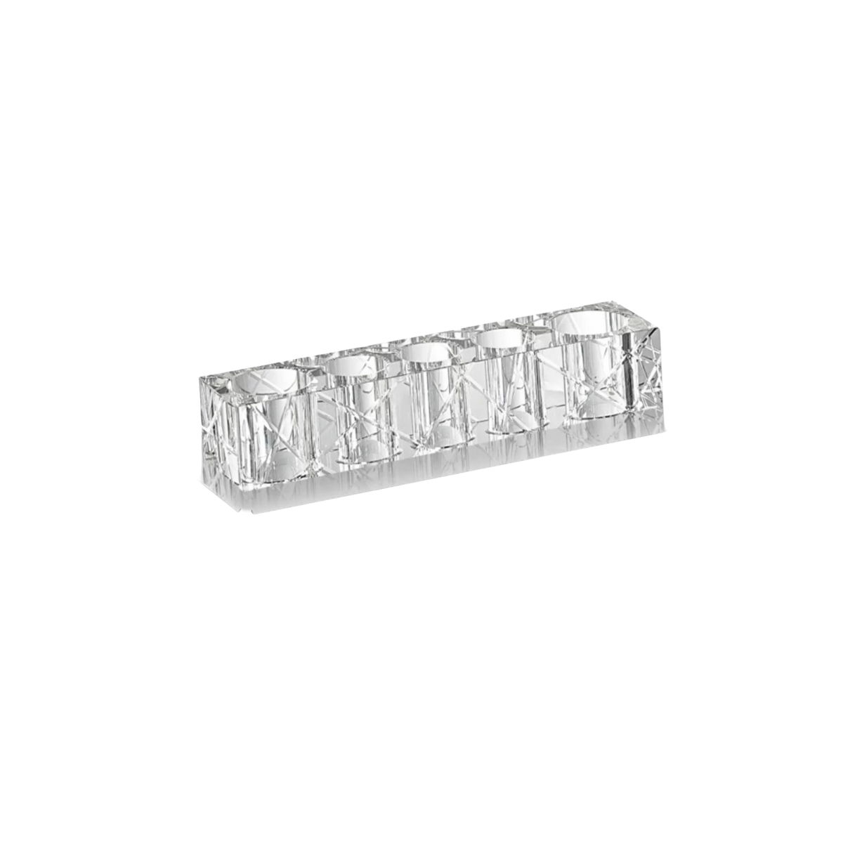 Set Nhà Tắm Pha Lê Pure Cristalleries Cannage Facetté Bathroom Vanity Sets Lọ Bàn Chải 5 Slots-PHỤ KIỆN NHÀ TẮM-CẬU HAI HOME DECOR-Crystal-CẬU HAI HOME DECOR