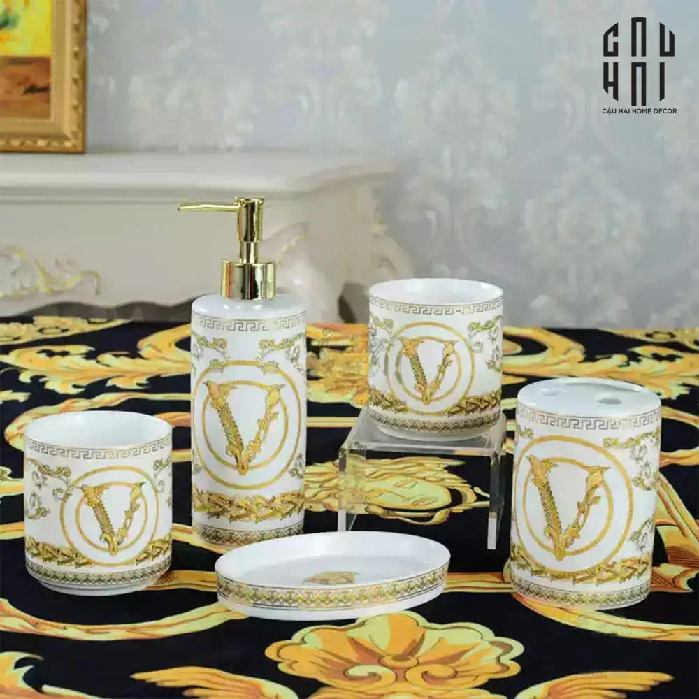 SET NHÀ TẮM WHITE VIRTUS GALA 5pcs Full Box SA25-CẬU HAI HOME DECOR