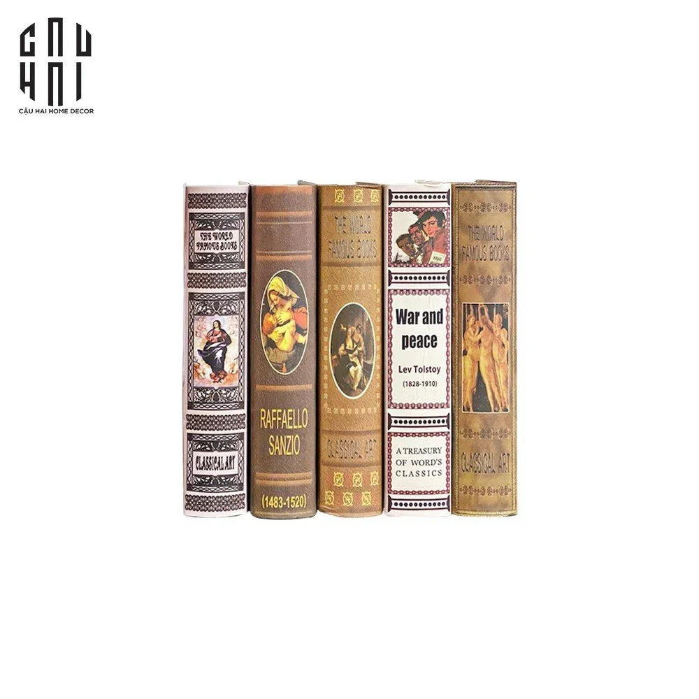 SET SÁCH CỔ ĐIỂN 5PCS-CẬU HAI HOME DECOR