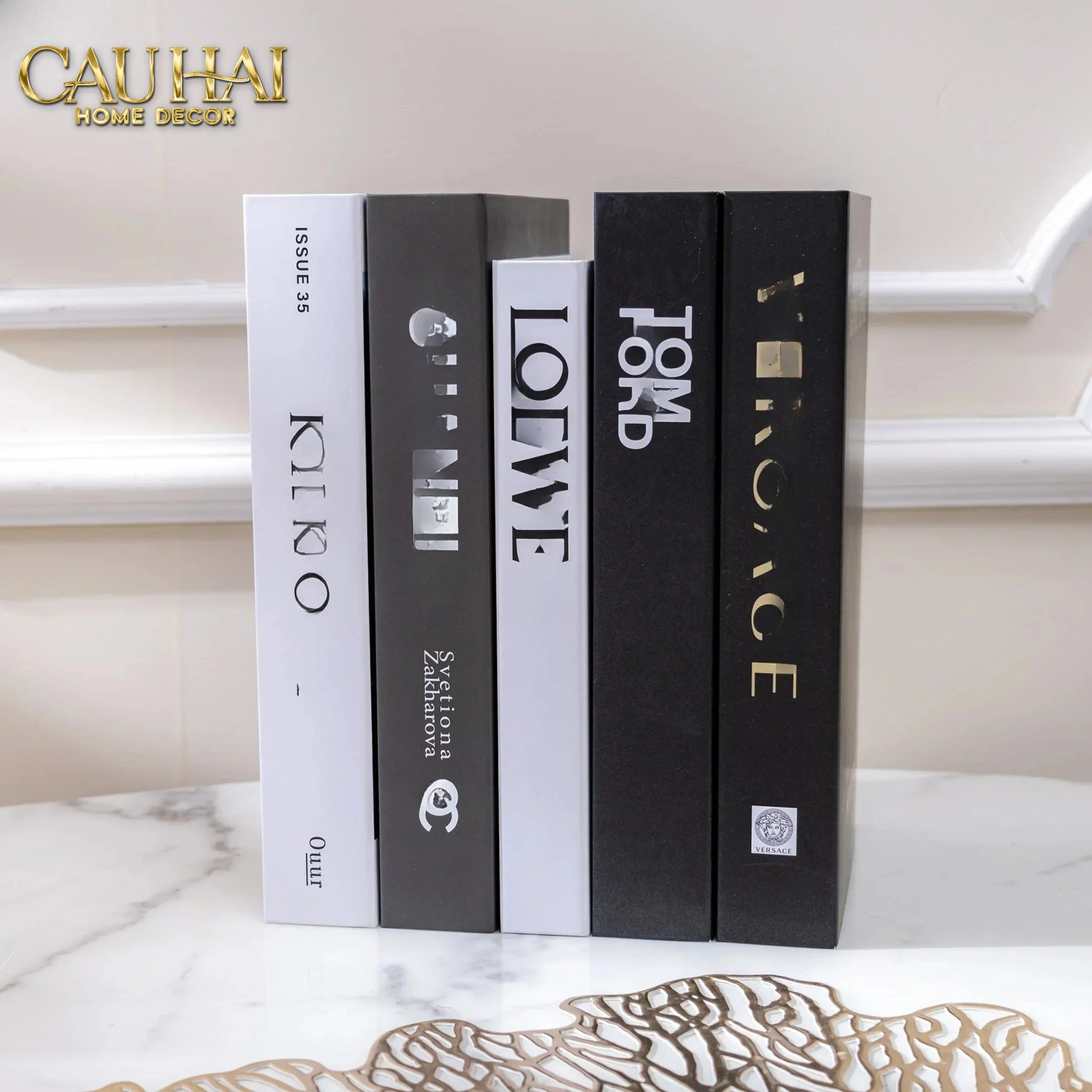 Set Sách Trang Trí Phong Cách Hiện Đại Size L-CẬU HAI HOME DECOR
