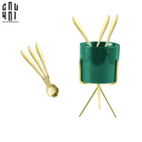 SET TEASPOON EMERALD BLOSSOM 8PCS-CẬU HAI HOME DECOR