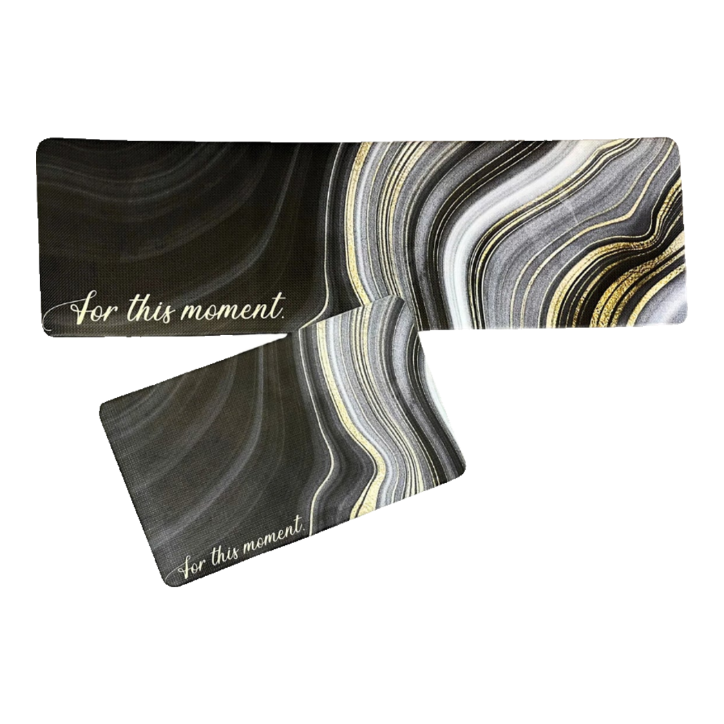 Premium Leather Kitchen Mat Set - Water & Oil Repellent 45x75/150 - Saturn Stella